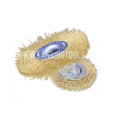 Circular Brushes Crimped Brass Wire 150mm  Use For Angle Grinde    510604