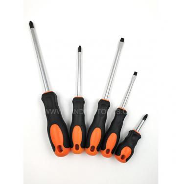High Quality Screwdriver PP+TPR Handle With Chrome-Vanadium Steel Blade    645301