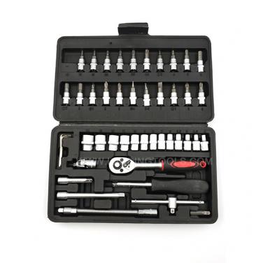 46pcs 1/4" Dr .Socket Wrench Set With Chrome Vanadium Steel.   701503