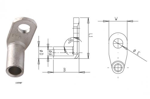 LYF90° Copper Tube Terminals