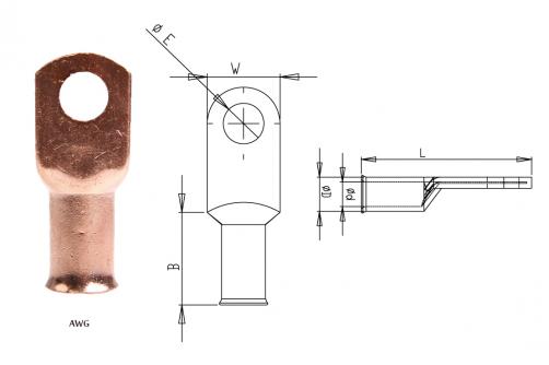 AWG Copper Tube Terminals