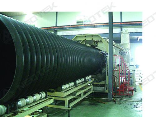 Steel Band Reinforced Polythylene Spiral Corrugated Pipe Production Line