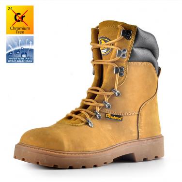 High nubuck cow leather safety boots H-9436