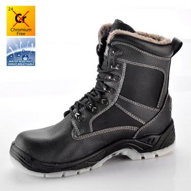 High safety boots with shearling lining H-9442