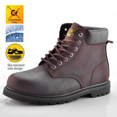 Nubuck Safety Shoes M-8341 Brown