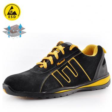 Lightweight safety shoe for summer yellow L-7034Y