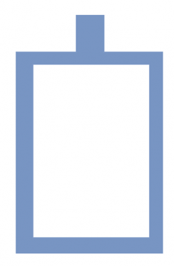 Flat bag with upward mouth