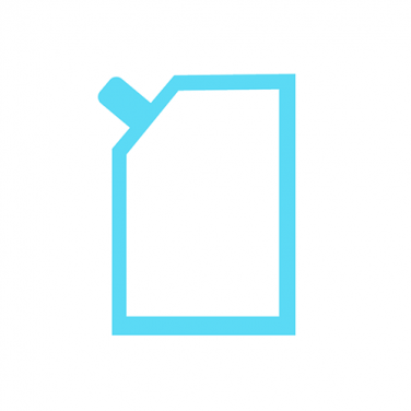 Flat bag with tilted mouth