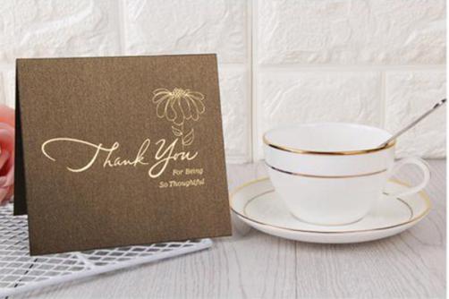 Business brief thanks card