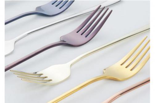 Stainless steel titanizing long handled fork