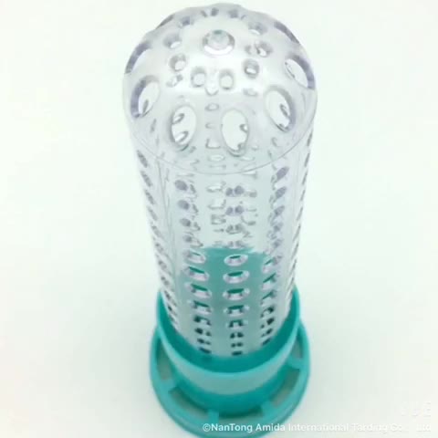 Portable plastic cup with tea strainer