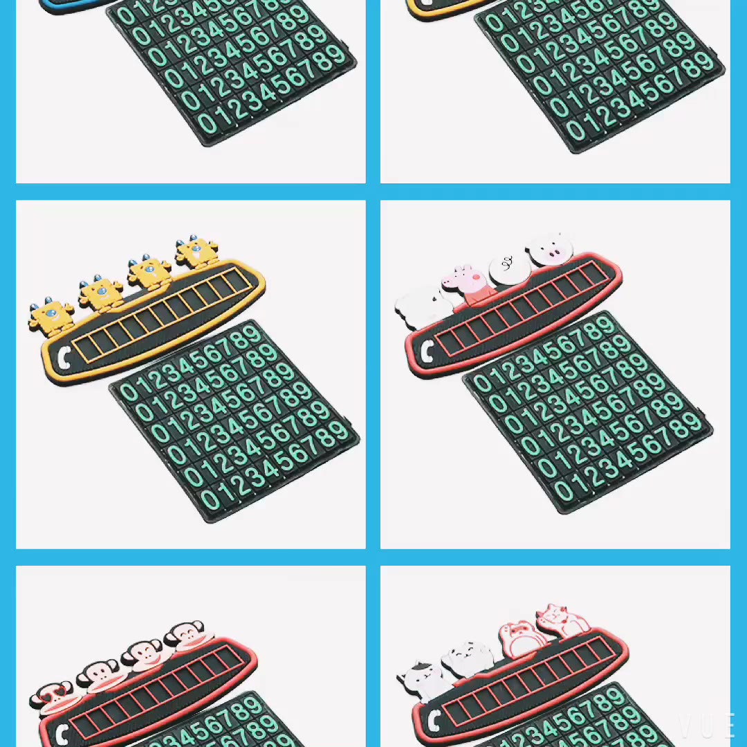 Noctilucent car temporary parking license plate