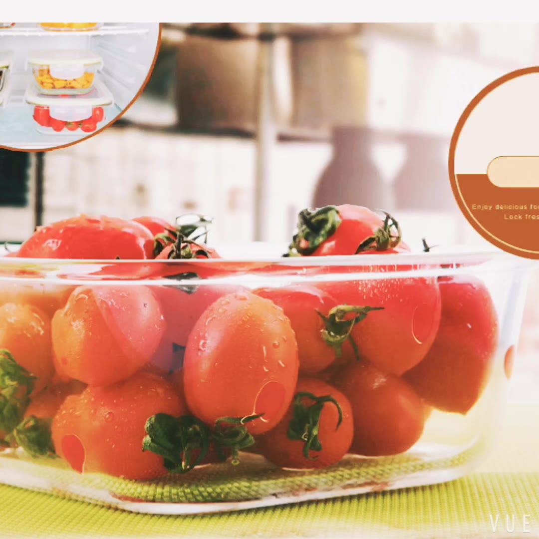 Glass round fresh-keeping bowl