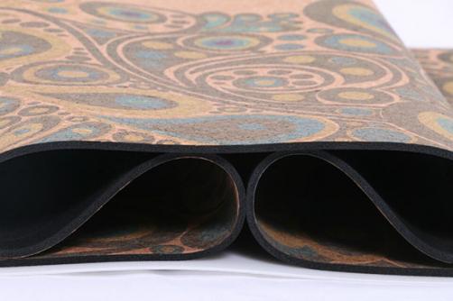 Full Printing Cork Yoga Mat
