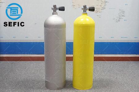Aluminum oxygen diving bottle
