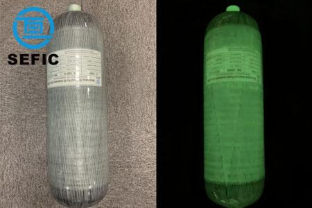 Respirator bottle glows in the dark SCBA for firefighting