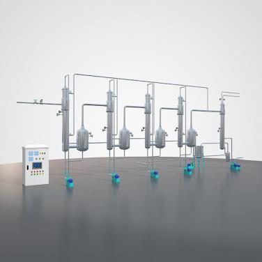 Pilot Plant High Efficiency Quadruple Effect Falling Film Evaporator