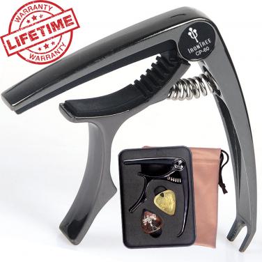 IronTree Trigger Guitar Capo for Acoustic and Electric Guitar with Metal Case and Carrying Bag
