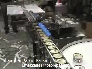 Tin can glue paper labeling machine