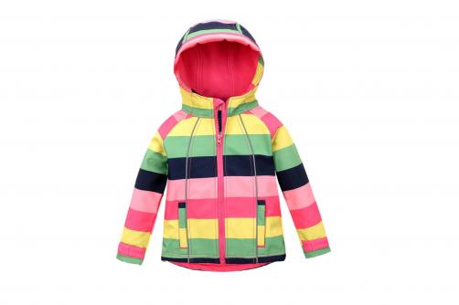 M2C Girls Hooded Fleece Lined Windproof Sweater Softshell Jacket
