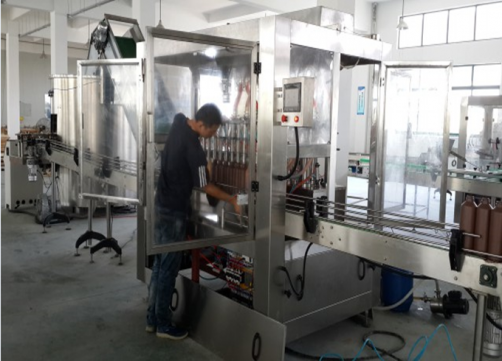 Automatic semi-liquid filling production line for shampoo ,body washing liquid