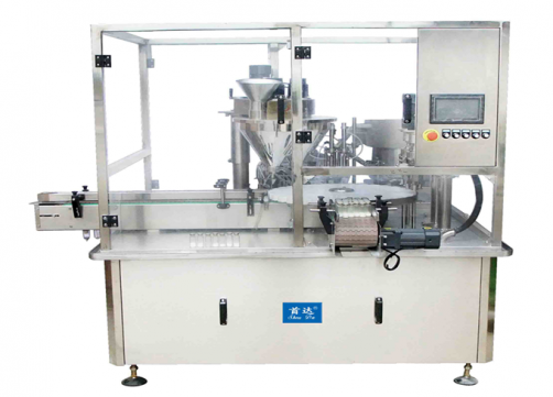 Toner powder filling and capping machine