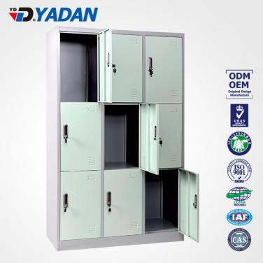 9 doors locker - bank of 3 wide 1140*1850mm