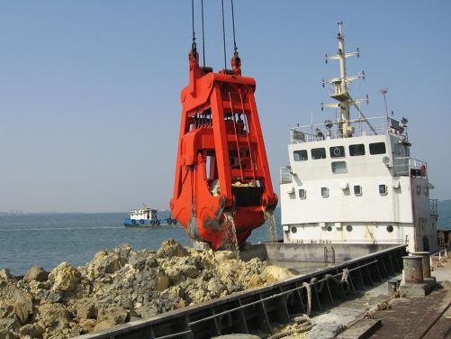Dredging 4-Rope Clamshell Grab
