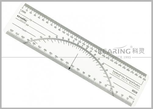 8508, Kearing Plastic 15cm Scale Ruler ( 1: 1500 & 1: 2000 )