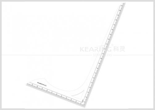5855, Kearing Plastic 55cm Dressmaking Ruler