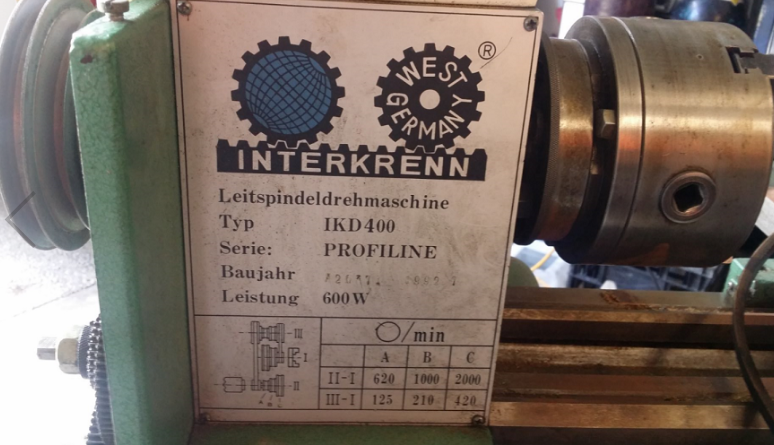 SIEG antike Drehmaschine - CJD250, seit fast 30 Jahren im Einsatz