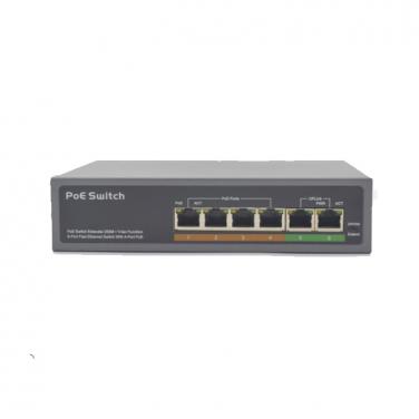 4 Port 10/100Mbps 65W PoE Switch+2 Uplink PSE604EX V2.0
