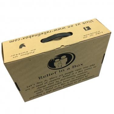 Natural Shipping Box With Plastic Handle