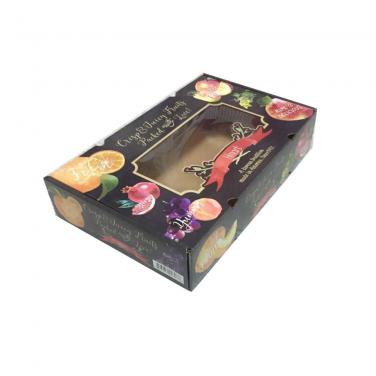 corrugated fruit box with transparent window