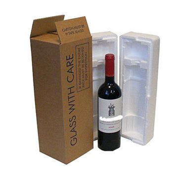 Kraft Paper One Pack Bottle Box For Wine Packaging