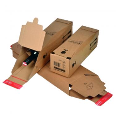 Custom color recyclable corrugated one pack wine box