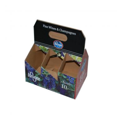 Kraft 6 Bottle Wine Packing Carrier Box For Gift
