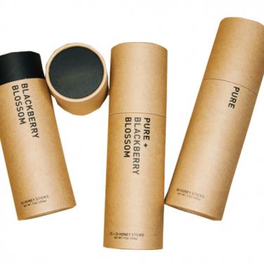 Black color logo paper tube