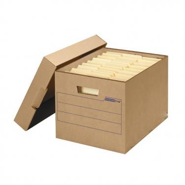Brown archive box with lid and bottom