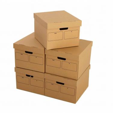 Flat pack paper archive box