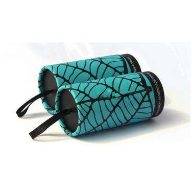 Cardboard paper tube with ribbon