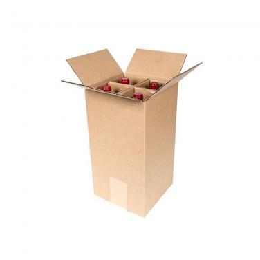 Corrugated Four Pack Wine Box