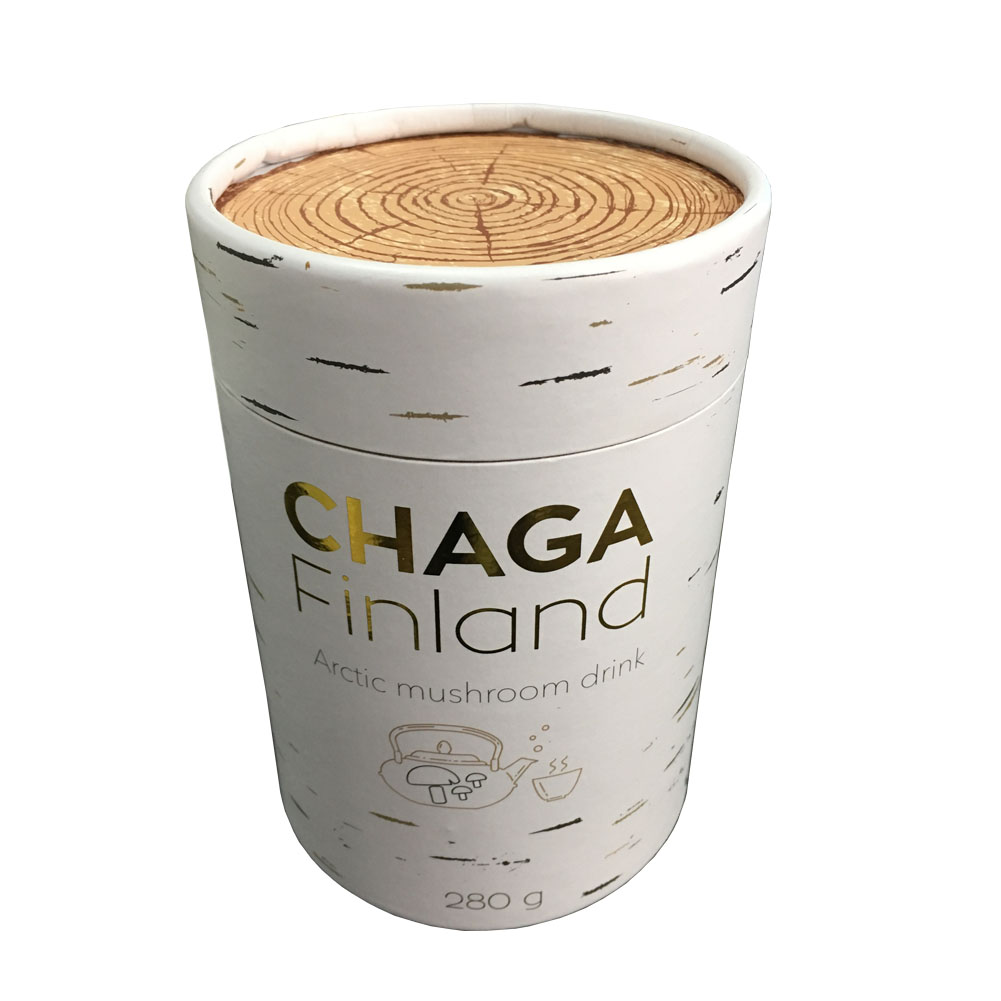 Custom brown paper tube with black logo