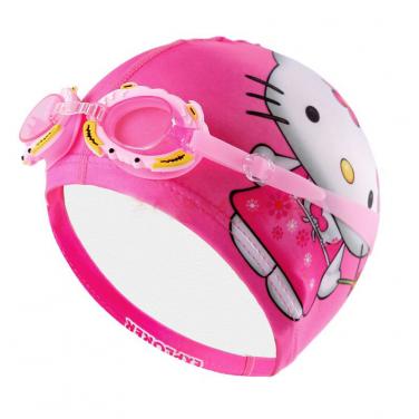 Kids swimming cap digital printing cap with goggles