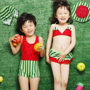 Kids & Children swimwear lovely melon printing OEM