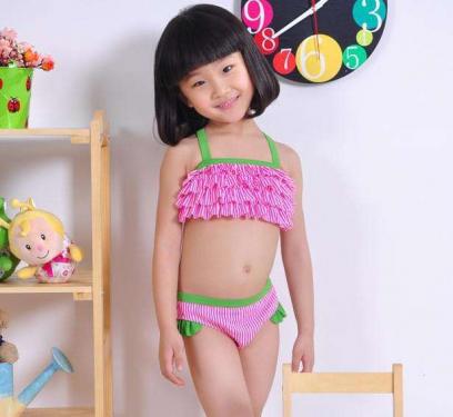 Girls bikini set kids lovely swimsuit OEM