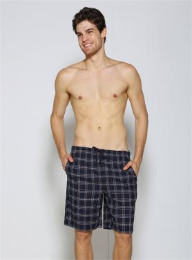 Men checks beachwear boardshorts with cord OEM printings