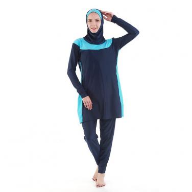 Muslim swimwear ladies swimsuit with headgear multi-color OEM service