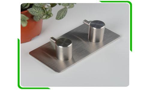 Kitchen or bathroom toilet self adhesive SUS 304 double towel robe hook