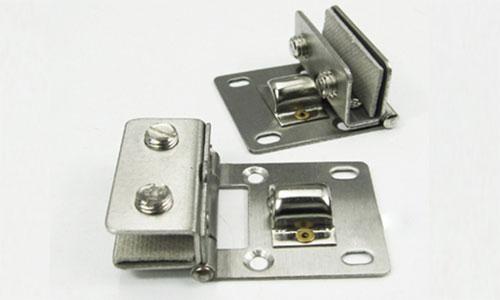 Hinges for glass panels
